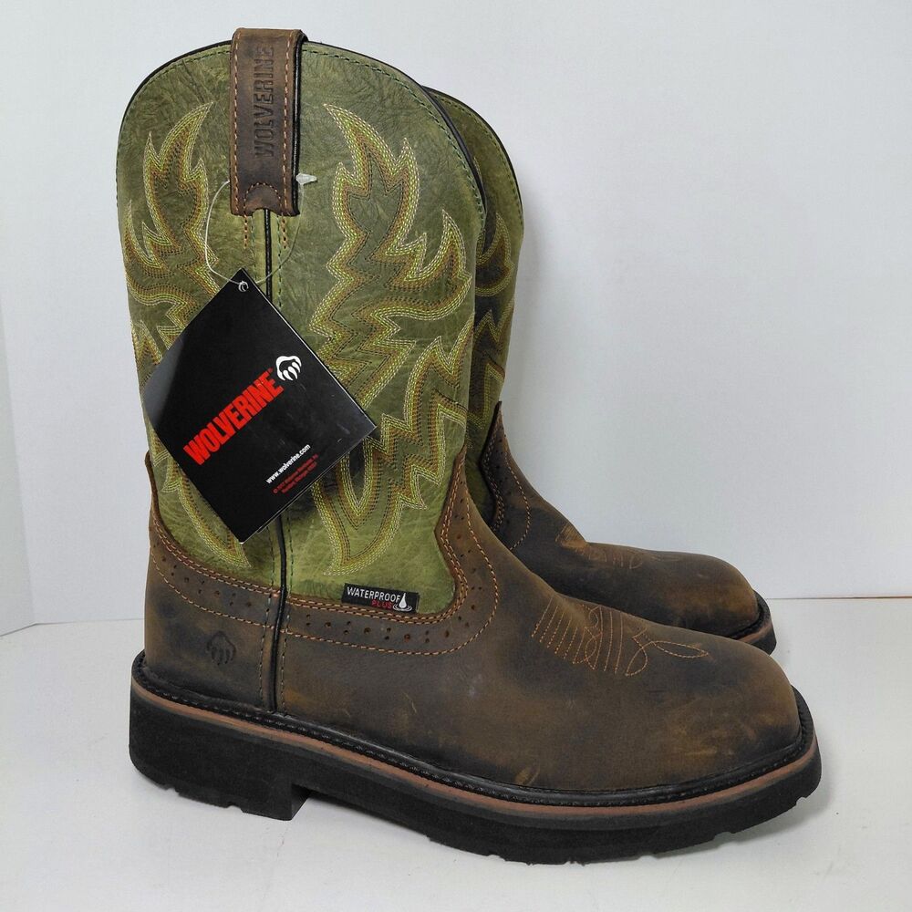 WOLVERINE Rancher Met Steel Toe Leather Cowboy Work Boots Men's Sz 8M